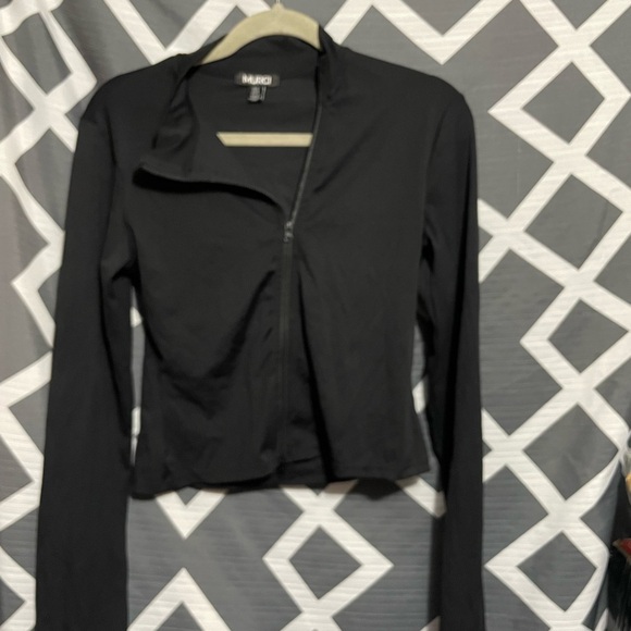 Murci super soft asymmetric zip jacket in black size 8 - Picture 6 of 10